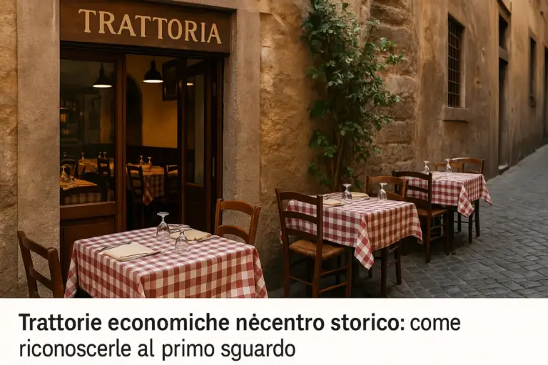 Trattorie economiche nel centro storico: come riconoscerle al primo sguardo