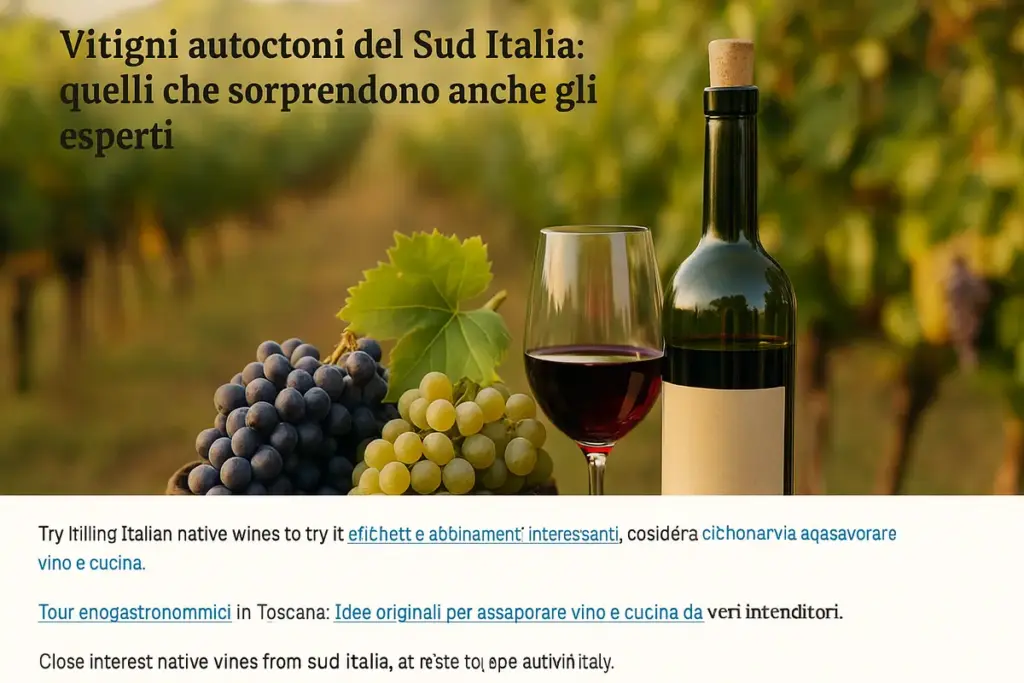 Vitigni autoctoni del Sud Italia: quelli che sorprendono anche gli esperti