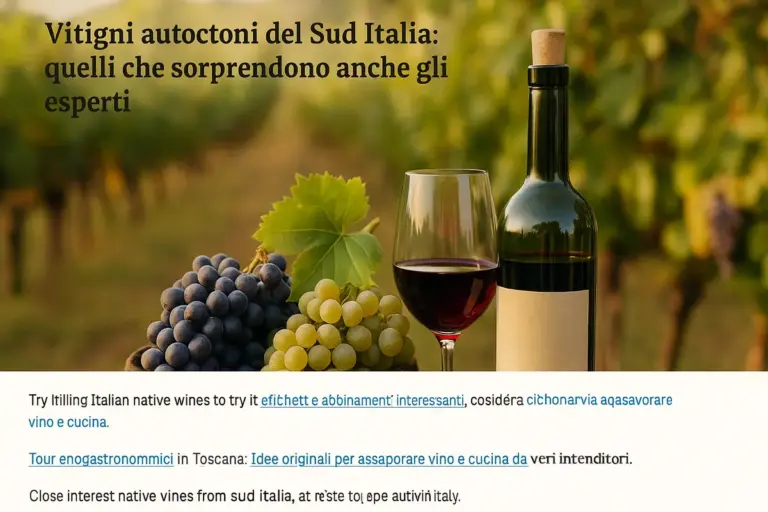 Vitigni autoctoni del Sud Italia: quelli che sorprendono anche gli esperti