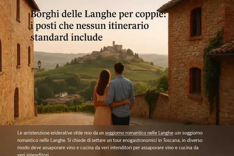 Borghi delle Langhe per coppie: i posti che nessun itinerario standard include