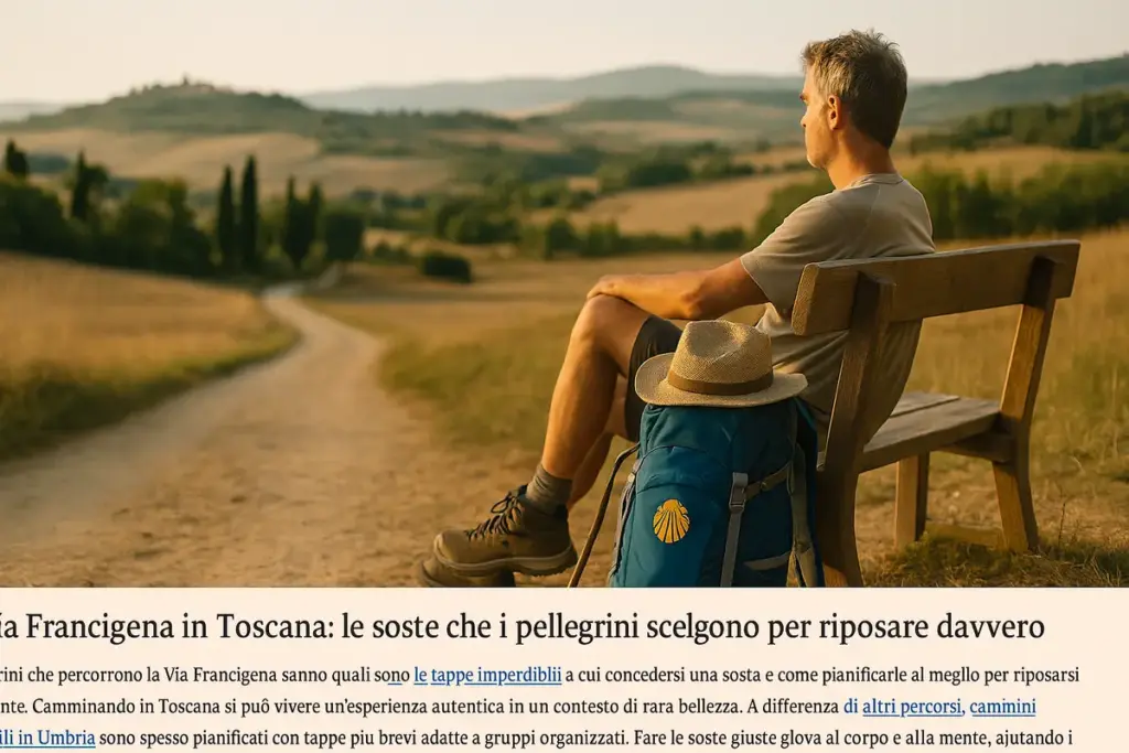Via Francigena in Toscana: le soste che i pellegrini scelgono per riposare davvero