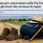 Attrezzatura per camminare sulla Via Francigena: gli errori che rovinano le tappe