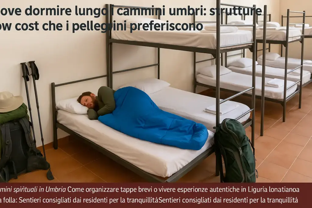 Dove dormire lungo i cammini umbri: strutture low cost che i pellegrini preferiscono