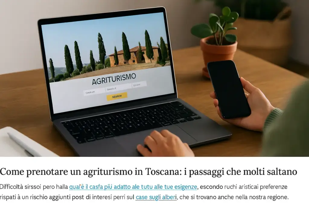 Come prenotare un agriturismo in Toscana: i passaggi che molti saltano