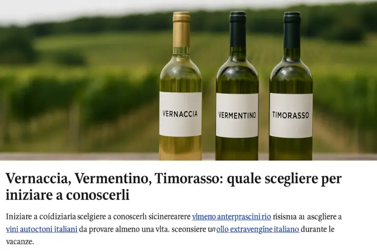 Vernaccia, Vermentino, Timorasso: quale scegliere per iniziare a conoscerli