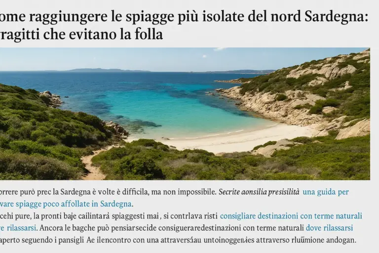 Come raggiungere le spiagge più isolate del nord Sardegna: i tragitti che evitano la folla