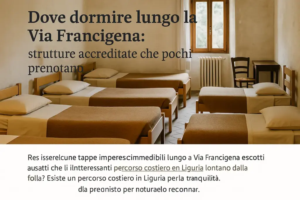 Dove dormire lungo la Via Francigena: strutture accreditate che pochi prenotano