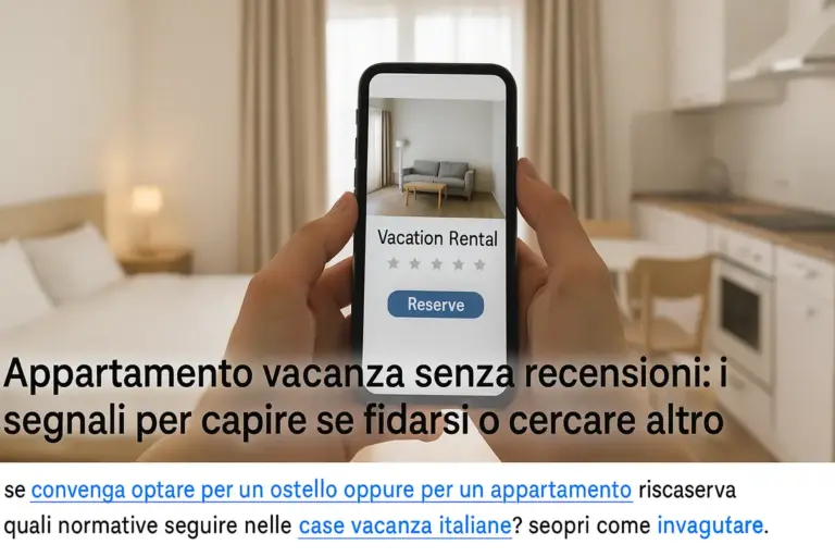 Appartamento vacanza senza recensioni: i segnali per capire se fidarsi o cercare altro