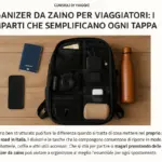 Organizer da zaino per viaggiatori: i comparti che semplificano ogni tappa