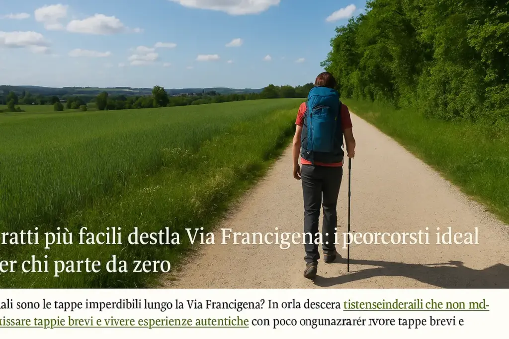 Tratti più facili della Via Francigena: i percorsi ideali per chi parte da zero