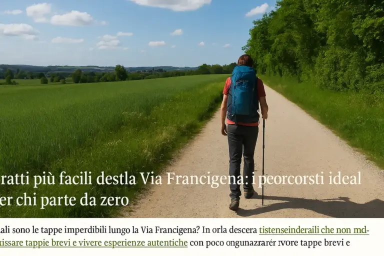 Tratti più facili della Via Francigena: i percorsi ideali per chi parte da zero