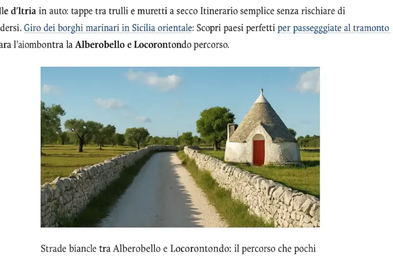 Strade bianche tra Alberobello e Locorotondo: il percorso che pochi seguono