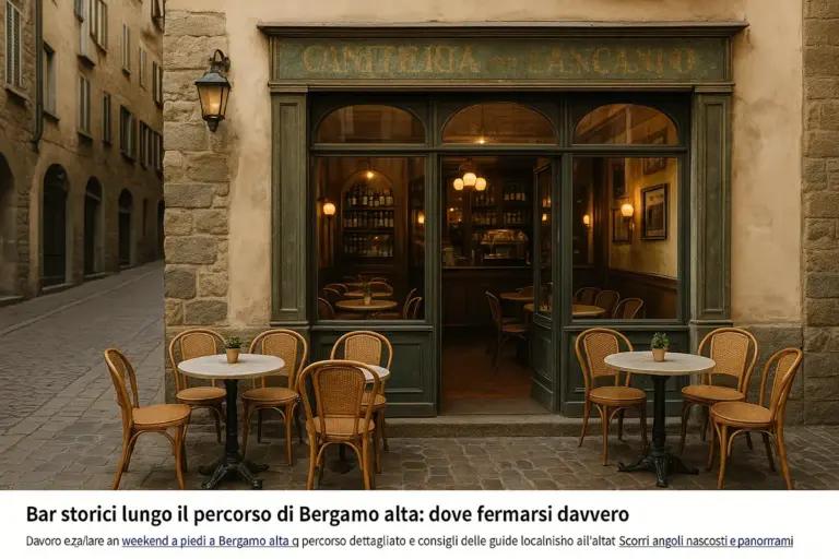 Bar storici lungo il percorso di Bergamo alta: dove fermarsi davvero