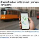 App per i trasporti urbani in Italia: quali scaricano i residenti ogni giorno