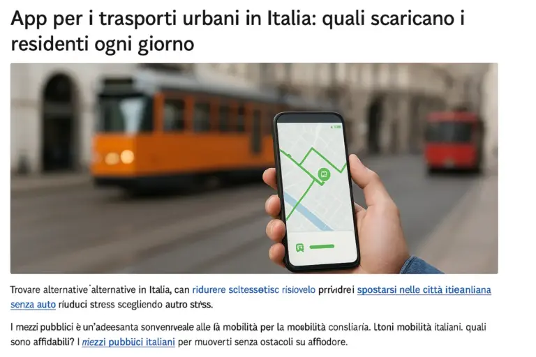 App per i trasporti urbani in Italia: quali scaricano i residenti ogni giorno