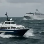 Con il mare mosso l’aliscafo si ferma, il traghetto no