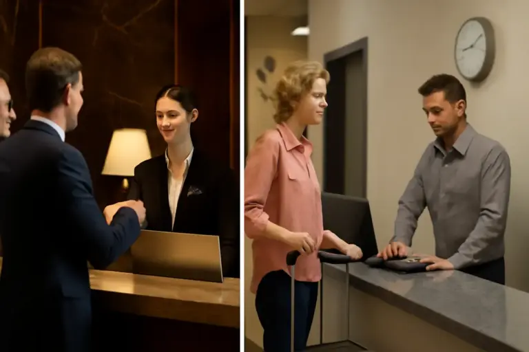 Solo gli hotel di lusso fanno il check-in privato, gli altri no